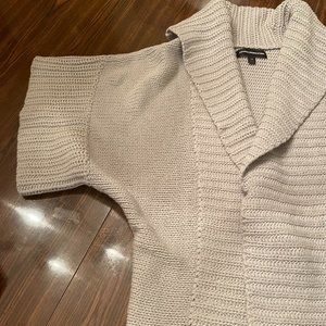 Express Waist Length, Short Sleeved Cardigan